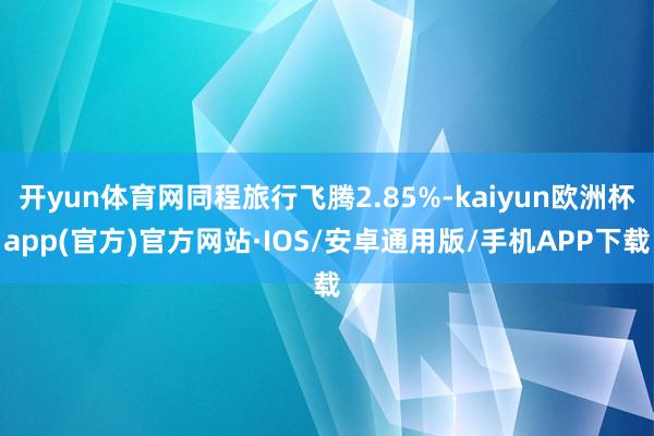 开yun体育网同程旅行飞腾2.85%-kaiyun欧洲杯app(官方)官方网站·IOS/安卓通用版/手机APP下载