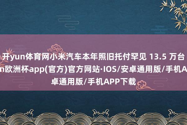 开yun体育网小米汽车本年照旧托付罕见 13.5 万台-kaiyun欧洲杯app(官方)官方网站·IOS/安卓通用版/手机APP下载