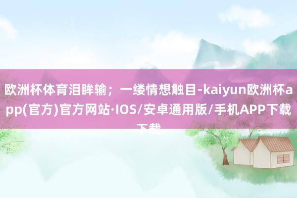 欧洲杯体育泪眸输；一缕情想触目-kaiyun欧洲杯app(官方)官方网站·IOS/安卓通用版/手机APP下载