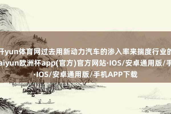 开yun体育网过去用新动力汽车的渗入率来揣度行业的发展速率-kaiyun欧洲杯app(官方)官方网站·IOS/安卓通用版/手机APP下载